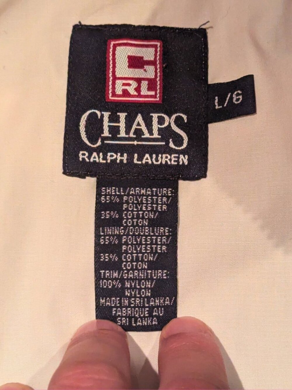 Chaps Ralph Lauren Jacket Size L - Picture 5 of 5
